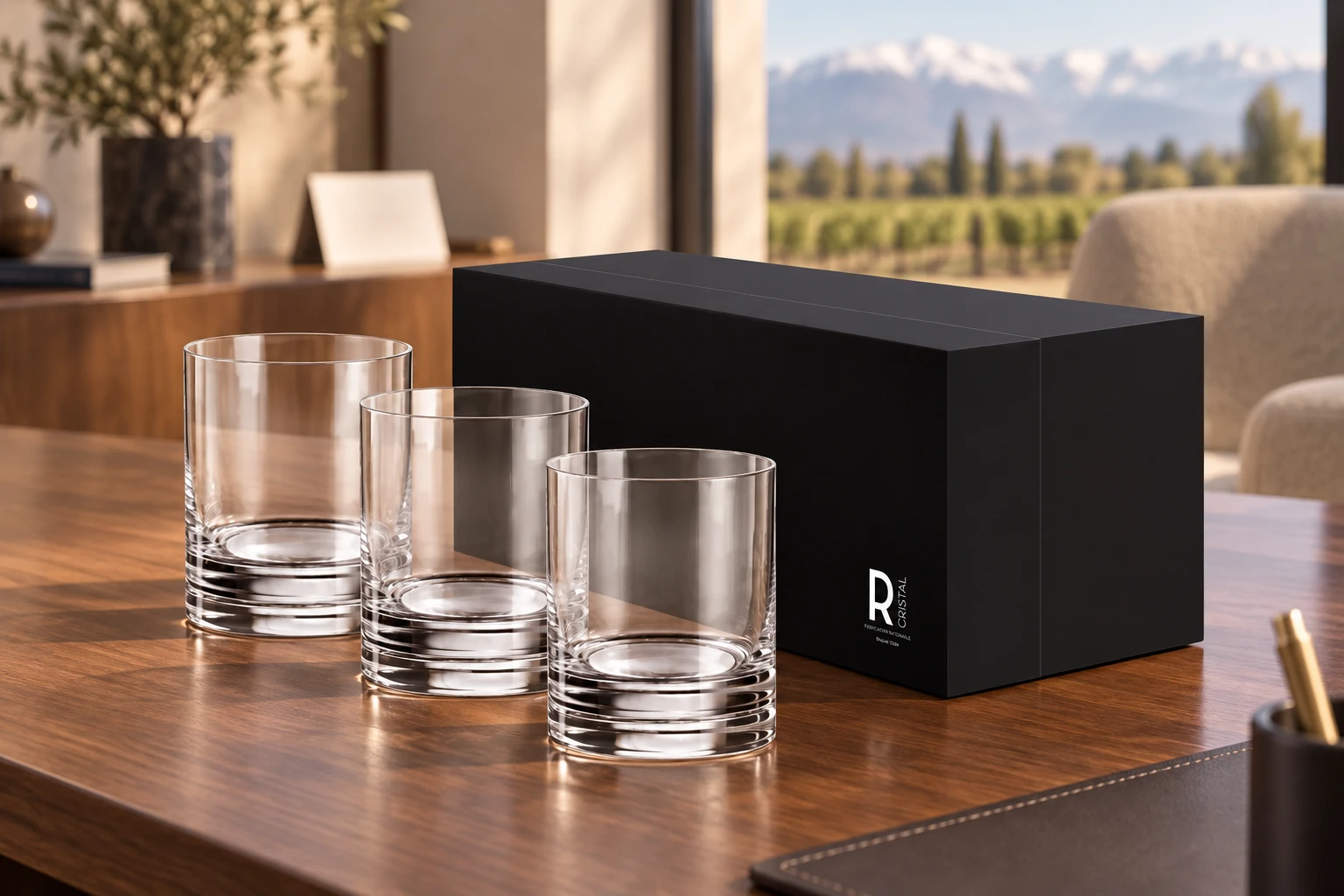 Cristalería y presentación para regalería empresarial RCristal