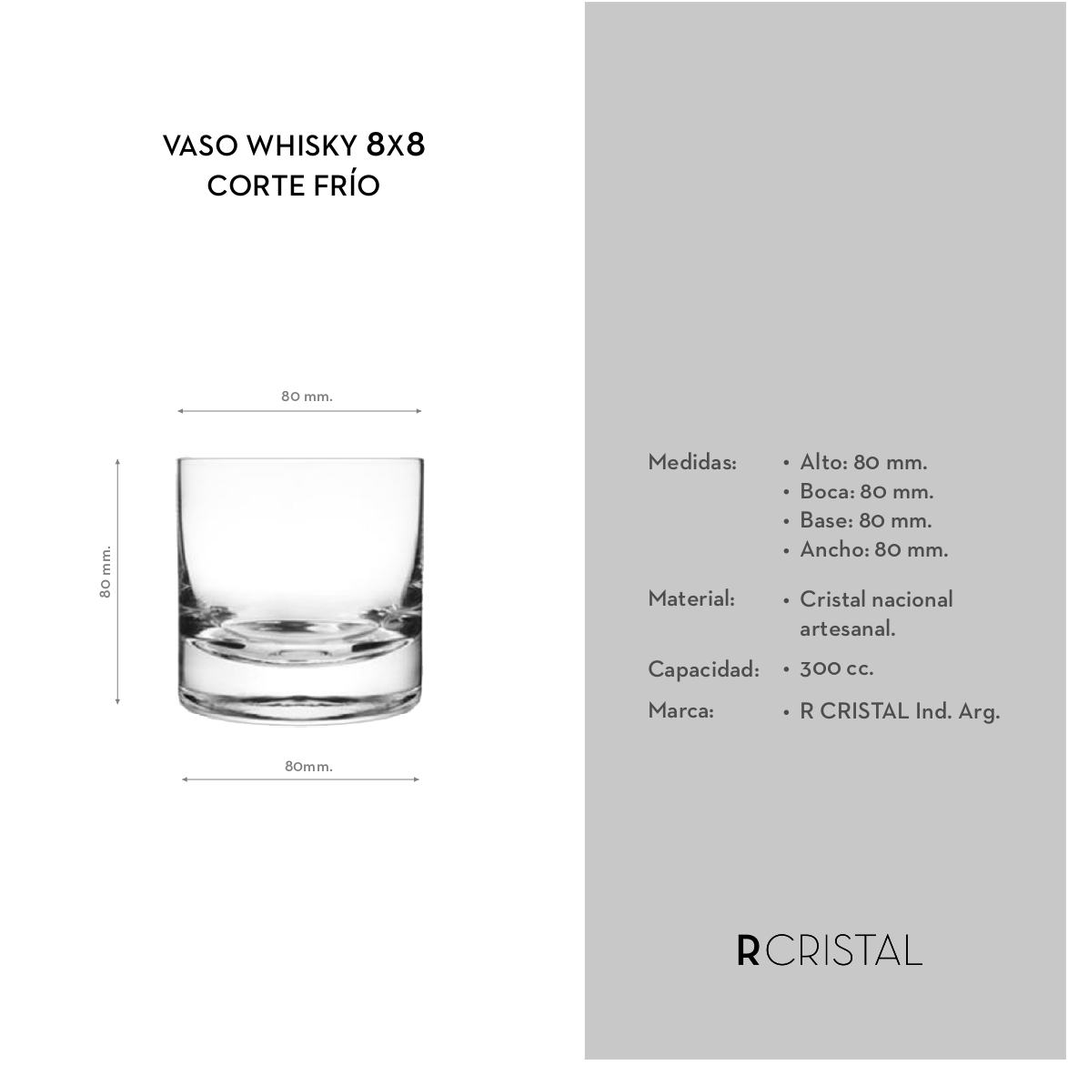 Vaso Whisky 8x8 - Imagen 3