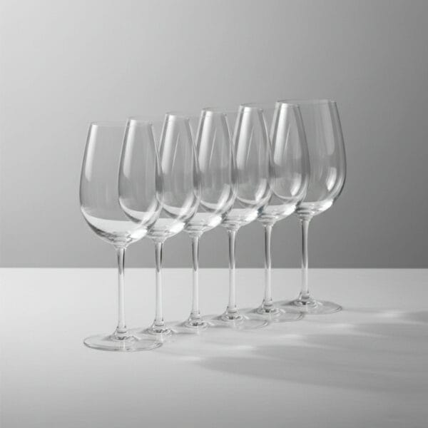 6 Copas Vino Blanco con madera