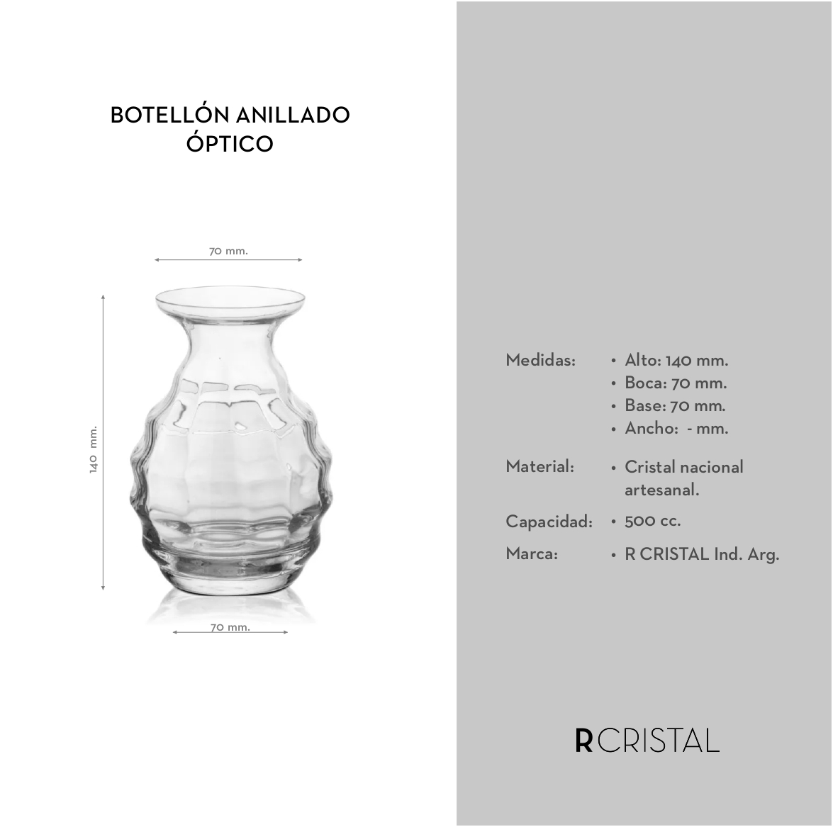 Botellón Anillado Optico 500ml - Imagen 3