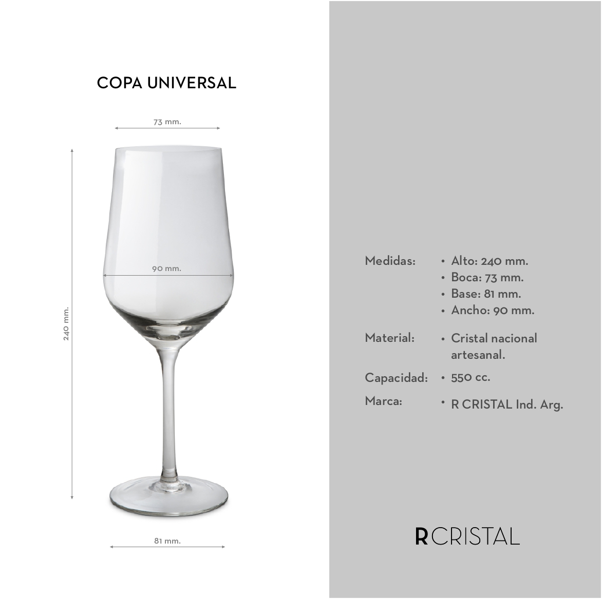 Copa Universal 550ml - Imagen 3