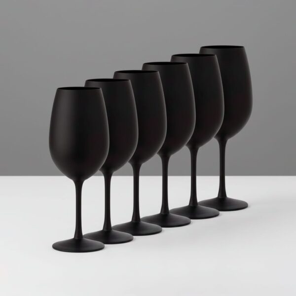 6 Copas Bordeaux 600ml Negra