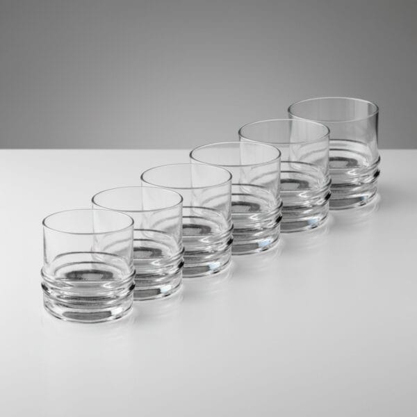 6 Vasos Whisky 2 anillos