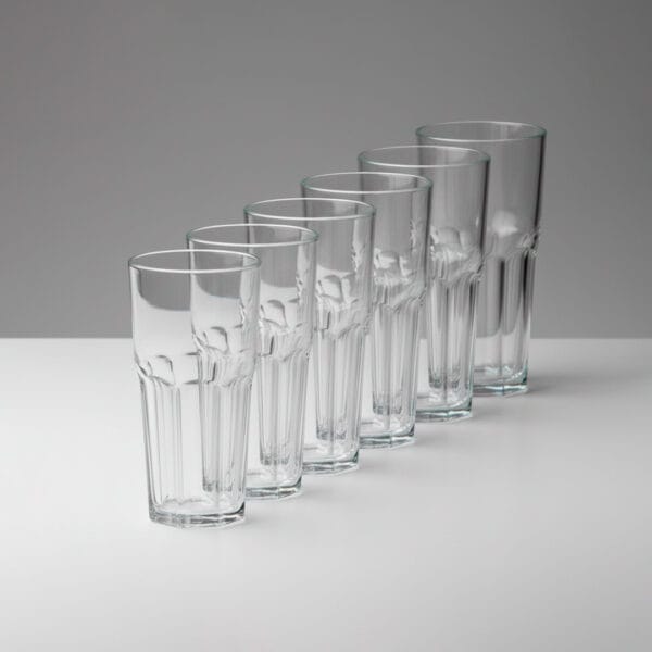 Vaso Facetado Alto 330ml x6